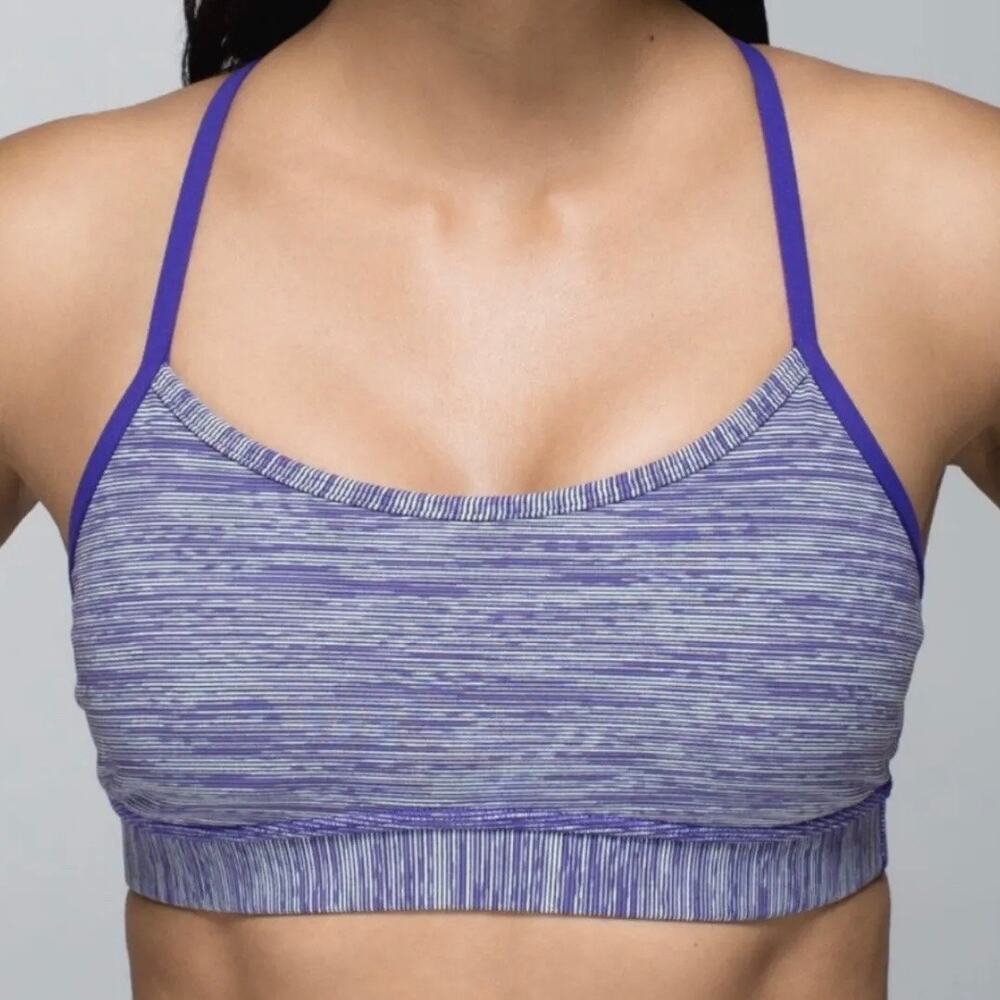 LULULEMON Flow Y Sports Bra Bruised Berry 8